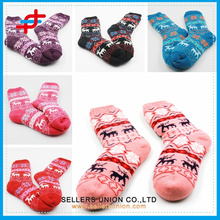 Winter Cotton Velvet Knitted Colored Cute Deer Indoor Warn Socks for wholesales